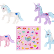 Einhorn mit Aufklebern, Uebersicht
