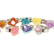 Ringe, 10 Motive in unterschiedlichen Farben