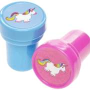 Einhorn Stempel, Blau und Pink
