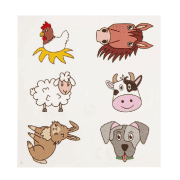 Tattoo Bauernhof,tiere, ein Blatt von 2 moeglichen Motivauswahlen