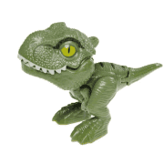 Fingerbeissender Dino, seitlich in Gruen