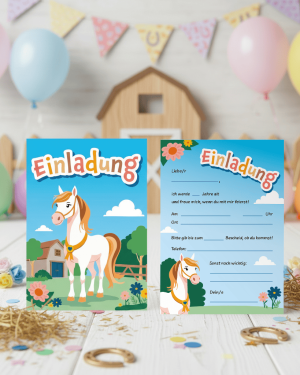Pferd-Einladungskarte