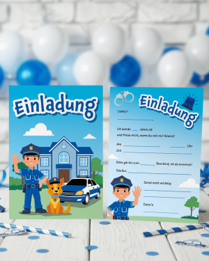 Polizei-Einladungskarte